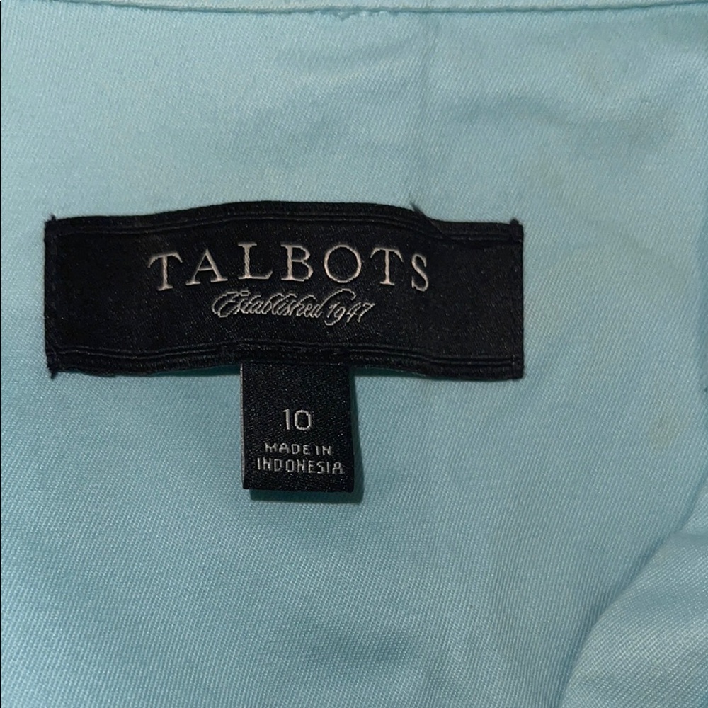 Sale! Talbots Blue Utility Jacket Lightweight Col… - image 5